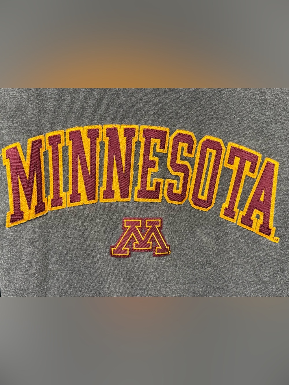 🍄Champion ECO MN Gophers Distressed Gray Crewneck Sweatshirt - Picture 5 of 11